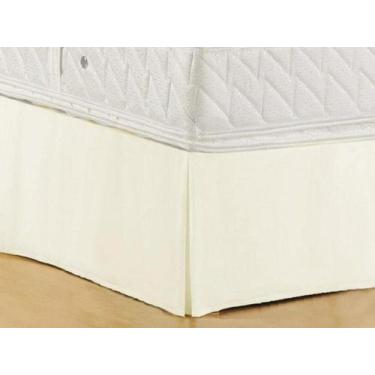 Imagem de Saia Para Cama Box King Com Pregas Creme Admirare