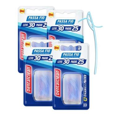 Imagem de Kit Passa Fio Dental 120 Unidades para Próteses e Aparelhos Dentalclea