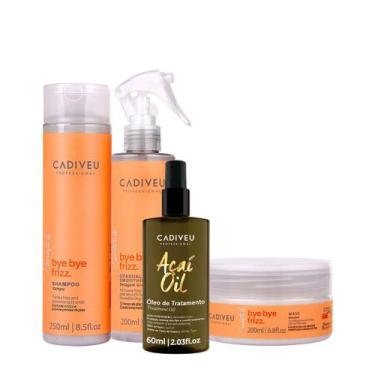 Imagem de Kit Cadiveu Professional Bye Bye Frizz Shampoo Máscara Selagem Gradati