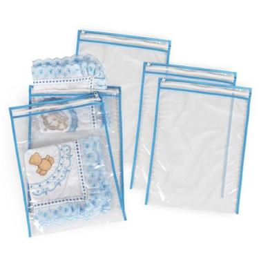 Imagem de Saco organizador de roupa suja e limpa kit com 6 unidades Branco - Bea