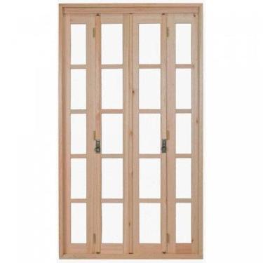 Imagem de Porta de Madeira Balcão Pantográfica 213x140cm com Batente de 9,4cm Ew