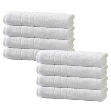 Imagem de Kit 08 Toalhas de Banho Hotel Profissional Teka Roma 440g