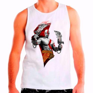 Imagem de Regata Masculina Branca Kratos God of War 08 - DESIGN CAMISETAS, Branc