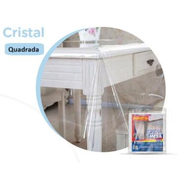 Imagem de Toalha de Mesa Protetora Transparente Cristal - Perfetto, 1,38 m x 1,3