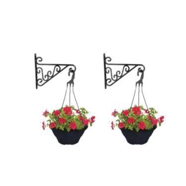 Imagem de 02 Suportes Parede para Pendurar Plantas Injeplastec em Material Plast
