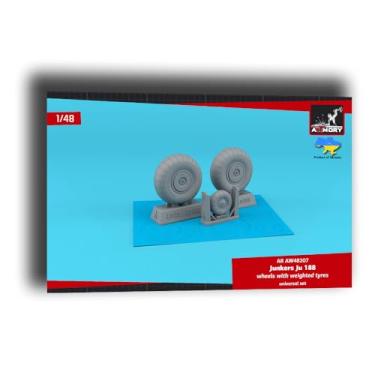Imagem de Armory AW48207 1/48 Model kit of Junkers Ju 188 Wheels w/Weighted Tires RETOOLED Set
