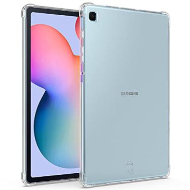 Imagem de Capa para Samsung Galaxy Tab S6 Lite 10,4 polegadas 2022/2020 (SM-P610/P613/P615/P619), capa protetora de canto lateral de TPU macio e leve, transparente