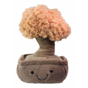Imagem de Pelúcia Vaso De Flor Bonsai Decoração 22Cms - Salmão - Tuka Toy