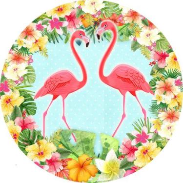 Imagem de Painel Festa Redondo C/ Elástico 1,50m Flamingo - Fadrix