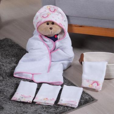 Imagem de Kit fraldinha e toalha capuz bebê maternidade - Monzillo Baby & Kids, 