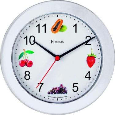 Imagem de Relógio de Parede - Herweg - Frutas - 21cm - Branco-66007021