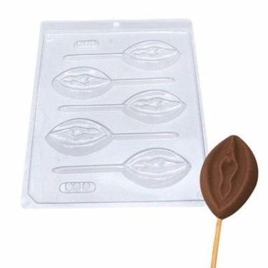 Imagem de Forma de Chocolate Pirulito em Formato de Vagina - Essence Sex Shop