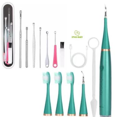 Imagem de Escova De Dente Elétrica Recarregável + Tira Manchas e Elimina Tártaro