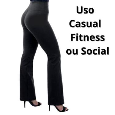 Imagem de Calça FLARE Legging, Boca Sino, Bailarina, G, Feminina, Academia Cós A