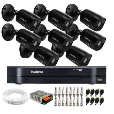 Imagem de Kit 8 Câmeras Black Intelbras - VHD 1220 B G6 Full HD 1080p + DVR Inte