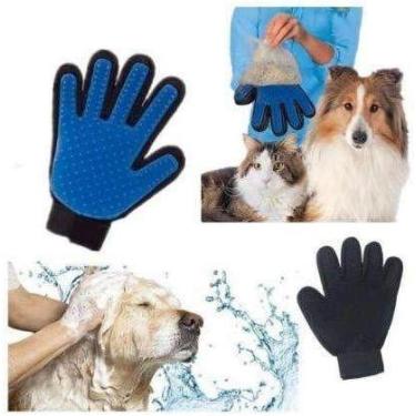 Imagem de Luva Escova Nano Magnética Pet Tira Pelos Cães E Gatos - BCS