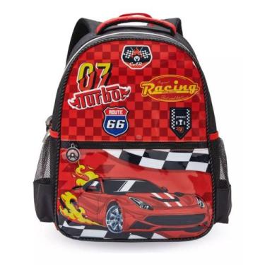 Imagem de Mochila Costas Carros Turbo 07 Escolar Racing Infantil Denlex