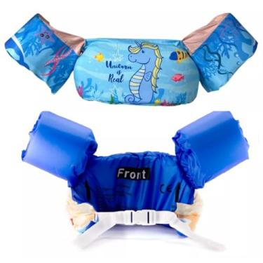 Imagem de Boia infantil colete salva-vidas ajustável | Para menino e menina natação flutuação |DEPARTAMENT STORE (Azul)