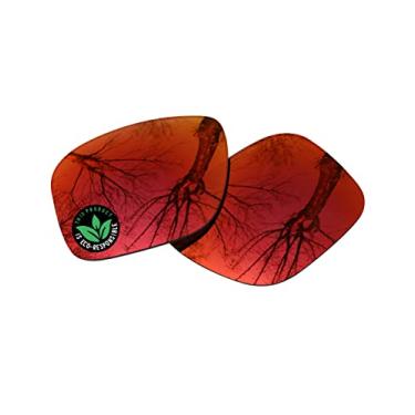 Imagem de Raydi Lentes de reposição de policarbonato para óculos de sol quadrados RayBan RB4181 57 mm - Espelho vermelho fogo - Polarizado