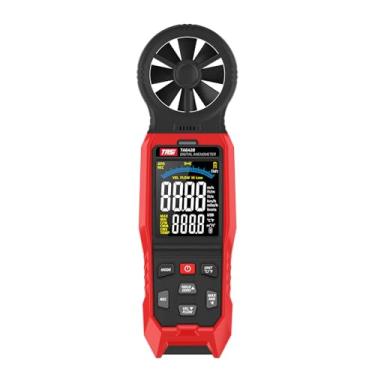 Imagem de Daconovo TA642B Anemômetro digital Medidor portátil de velocidade do vento que mede a velocidade do fluxo de ar, temperatura do vento, display LCD com luz de fundo