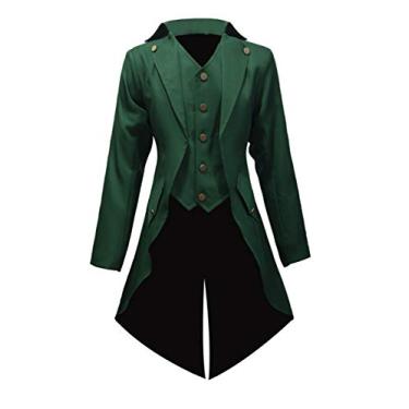 Imagem de Crubelon Jaqueta masculina vintage Steampunk gótica vitoriana uniforme, Granada, GG