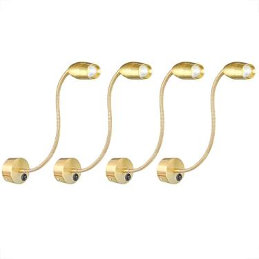 Imagem de 4 Arandela Dourada De Cabeceira Direcionável Leitura Bet73