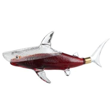 Imagem de Luoxun-LX Decantadores de vinho 1000 ml Sharks Whiskey Decantador de vidro garrafa de vinho Decantador de licor para uísque, uísque, vodka bourbon (decantador de vinho)