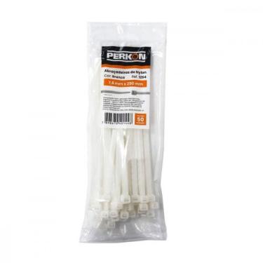 Imagem de Abracadeira Nylon Perkon Branca 76X250 50 Pecas 1264