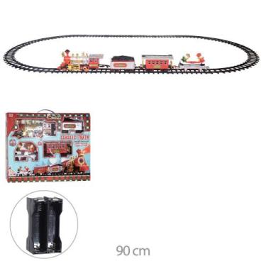 Imagem de Trem decor natalino plt colorido 90cm florarte - Flor Arte