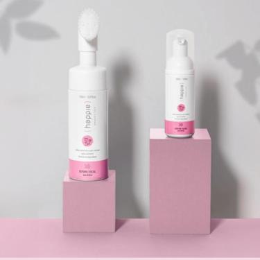 Imagem de Kit pele sensível Espuma de limpeza facial 150 e 50 ml - Happie