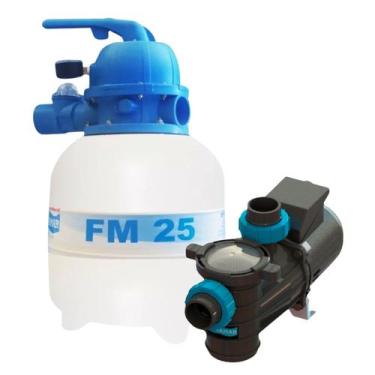 Imagem de Kit Bomba Bmcp E Filtro Fm25 Piscinas 28 Mil litros Sodramar