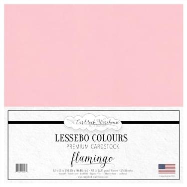 Imagem de Papel de cartolina rosa Seashell - Capa fosca premium de 37,6 kg x 30,5 cm - 25 folhas da Cardstock Warehouse