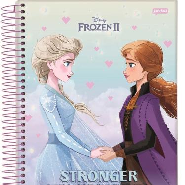 Imagem de Caderno Universitário Frozen 1 Matéria 80 Folhas A4 Jandaia Capa Dura