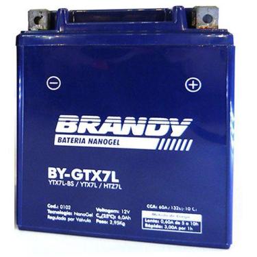 Imagem de Bateria Moto NanoGel BY-GTX7L Titan 150 Tornado Twister - Brandy