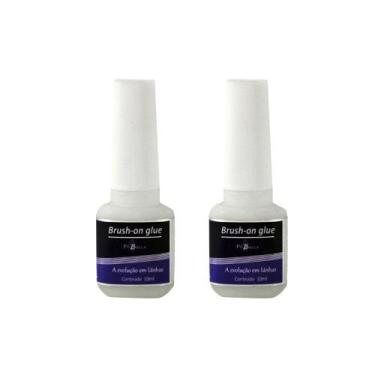 Imagem de Kit 2 Colas Tips Piubella Extra Forte Unhas De Porcelana
