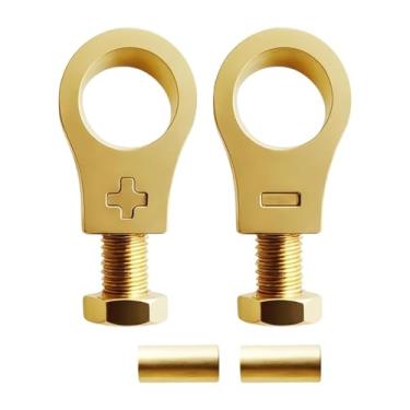 Imagem de AsrMyjcx Acessórios negativos de conexão da bateria Kit de conector do terminal da bateria de bronze para veículo de caminhão marítimo