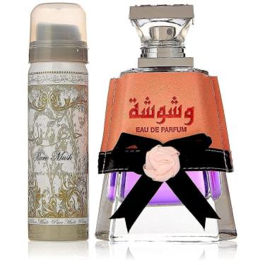 Imagem de Conjunto de perfumes Lattafa Washwashah para mulheres (100 ml de água de perfume e 50 ml de desodorante)