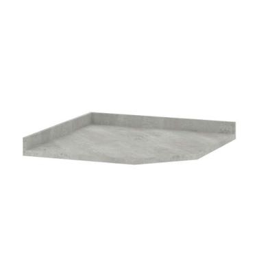Imagem de Tampo para Balcão Canto Diagonal 74cm Classic Luciane Móveis, Concreto