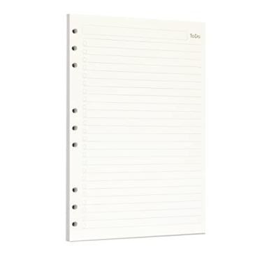 Imagem de Zelten 1 pacote B5 com 45 folhas/90 páginas, refil de papel perfurado de folhas soltas para fichário de 9 furos, organizador pessoal, diário, agenda recarregável