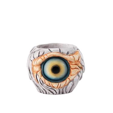 Imagem de Lejoy Vaso de plantas suculentas de resina com drenagem, recipiente decorativo de jardim (branco)