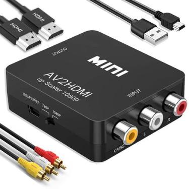 Imagem de Conversor RCA para HDMI 1080p Chodwe - com Cabos RCA e HDMI