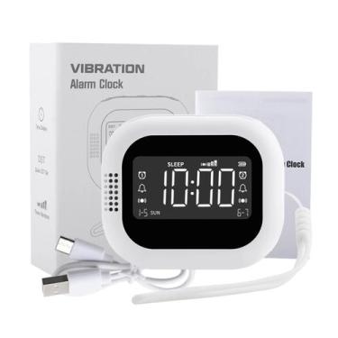 Imagem de Despertador Vibratório Com Ruído Branco Sem Fio Digital Função Snooze 