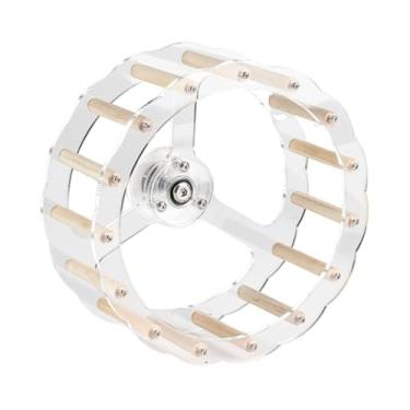 Imagem de Ｂｅｓｇａ Roda de Exercícios Silenciosa para Pequenos Animais, Roda de Exercícios Silenciosa, Brinquedo de Acrílico, Brinquedo de Inteligência para Hamsters, Pe, Pau de madeira, 19,5 cm de diâmetro