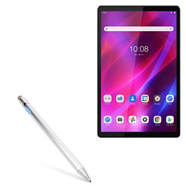 Imagem de Caneta Stylus BoxWave compatível com Lenovo Tab K10 (ZA8N) – AccuPoint Active Stylus, caneta eletrônica com ponta ultrafina para Lenovo Tab K10 (ZA8N) – Prata metálica