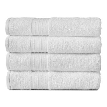 Imagem de Kit 3 Toalhas Banhão Gigante Para Hotel Grossa - Nobre - Branco