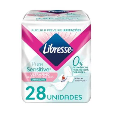 Imagem de Libresse, Absorvente Pure Sensitive Ultrafino dia com Abas 28 unidades