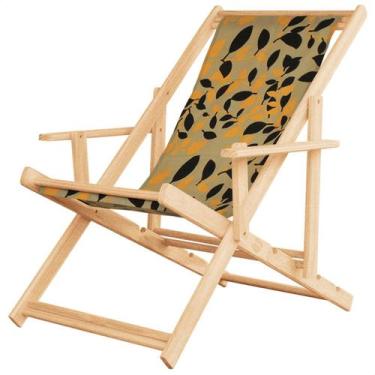 Imagem de Espreguiçadeira Dobrável para Piscina ou Varanda - Madeira Maciça, Com