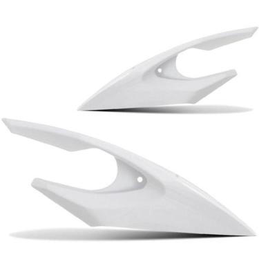 Imagem de Carenagem Lateral Do Farol Cromo Forte Fazer 150 2014, BRANCO 2014, FA