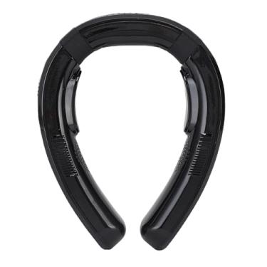 Imagem de ASHATA Ventilador Portátil do Pescoço, Pescoço Wearable Ventilador Refrigeração e Aquecimento 3 Velocidades Semiconductor Quiet Com 7000mAh Bateria para Praia Ciclismo Camping (Preto brilhante)