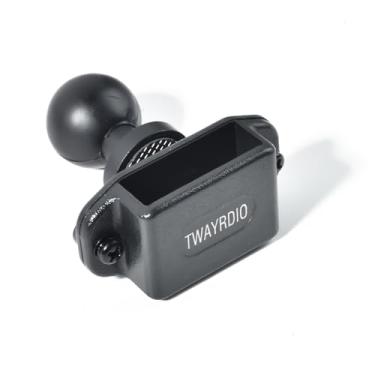 Imagem de TWAYRDIO Suporte de rádio portátil, suporte de clipe de cinto Walkie-talkies com adaptador de esfera de 25 mm/2,5 cm compatível com suportes RAM, braço de soquete duplo tamanho B